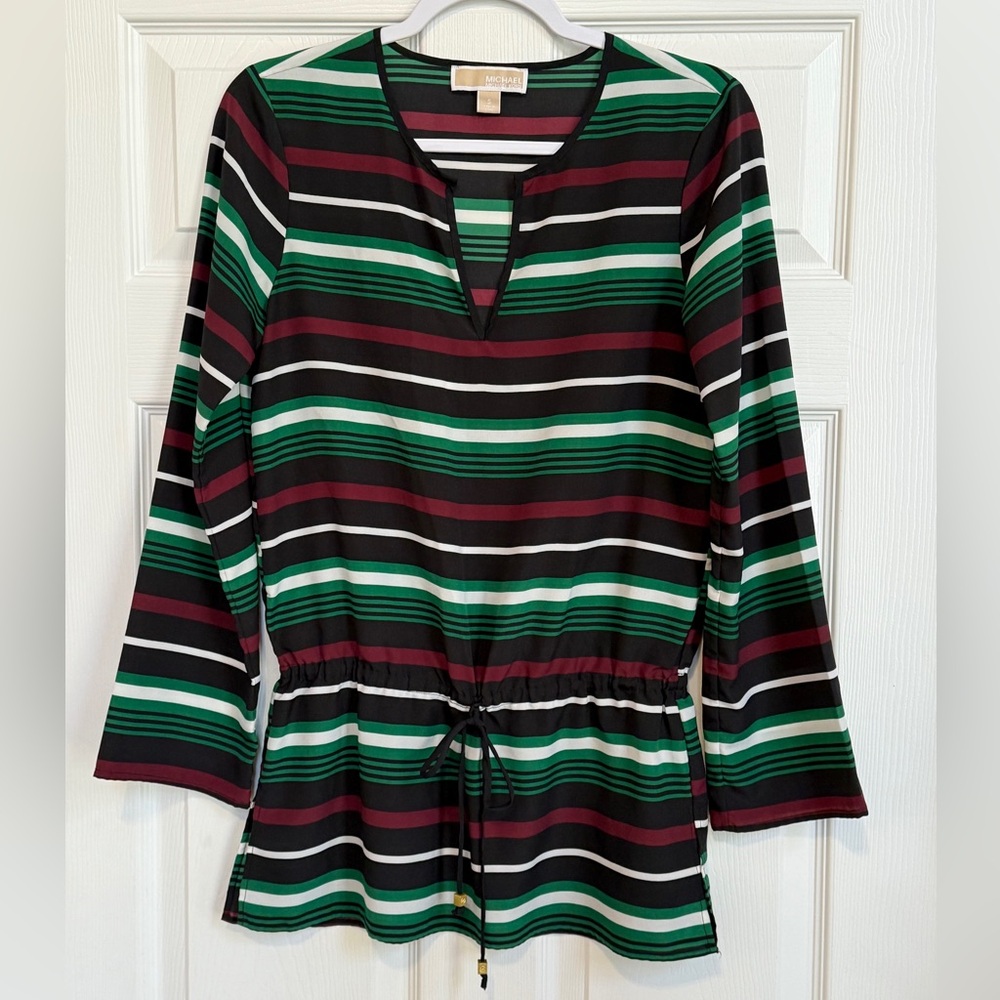 Michael Kors Striped Long Sleeve Top - Size S